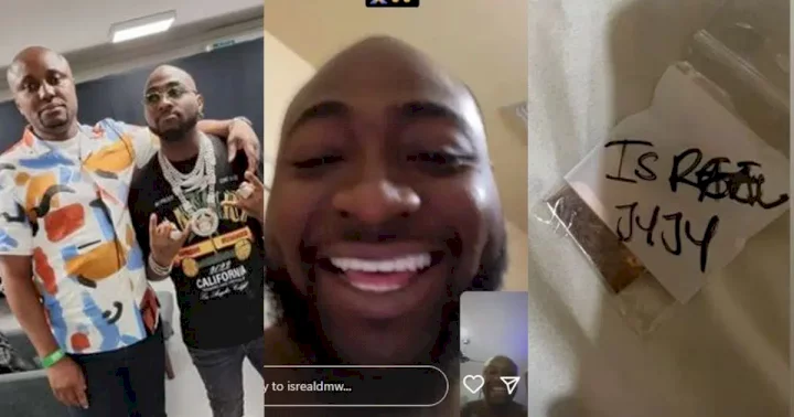 Excited Isreal DMW Expresses Gratitude To Davido After Receiving Diamond Pendant