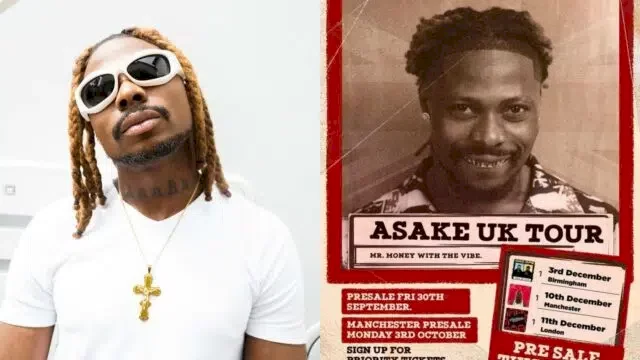 Asake Sells Out O2 Academy Tickets In 5 minutes; Crashes Site